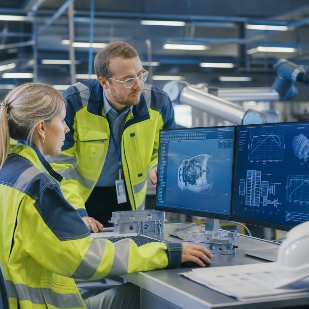 Manufacturing staff using connected business technology securely