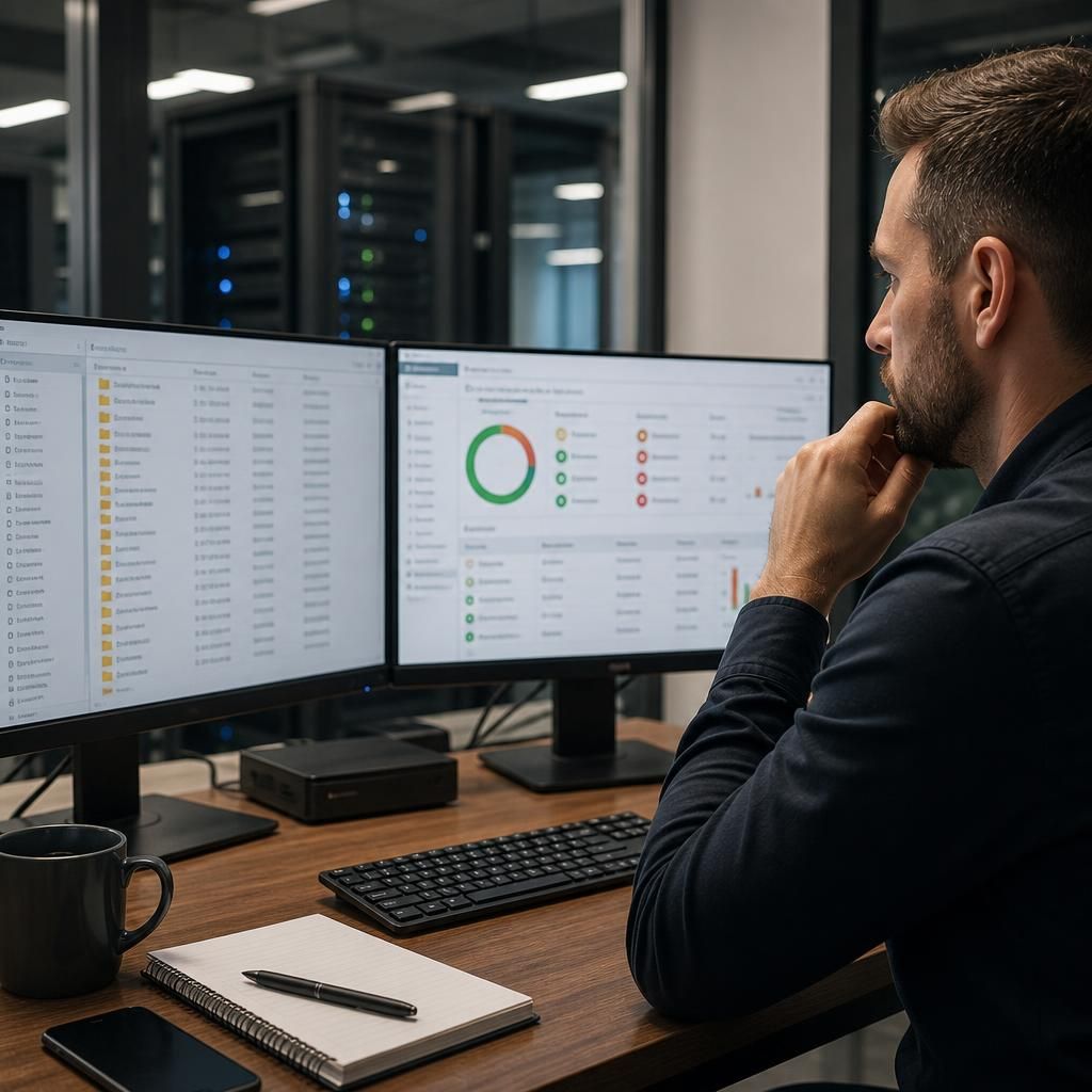 Server backup policy checklist showing protected systems, excluded data and recovery responsibilities