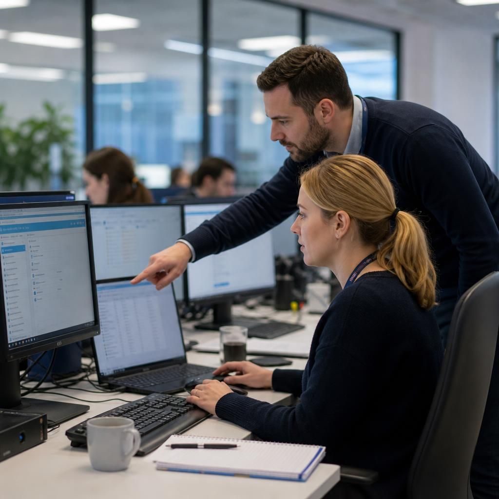 Staff at a growing multi-site organisation accessing securely backed-up business systems