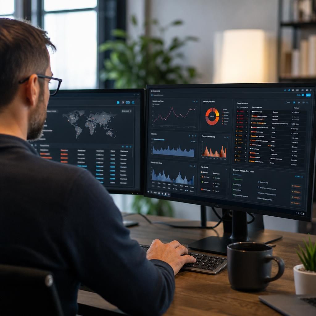 Cloud audit logs and endpoint alerts displayed in an incident response dashboard