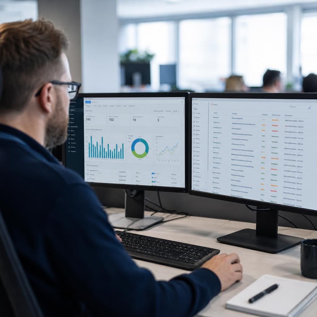 IT helpdesk dashboard showing support tickets from multiple business locations