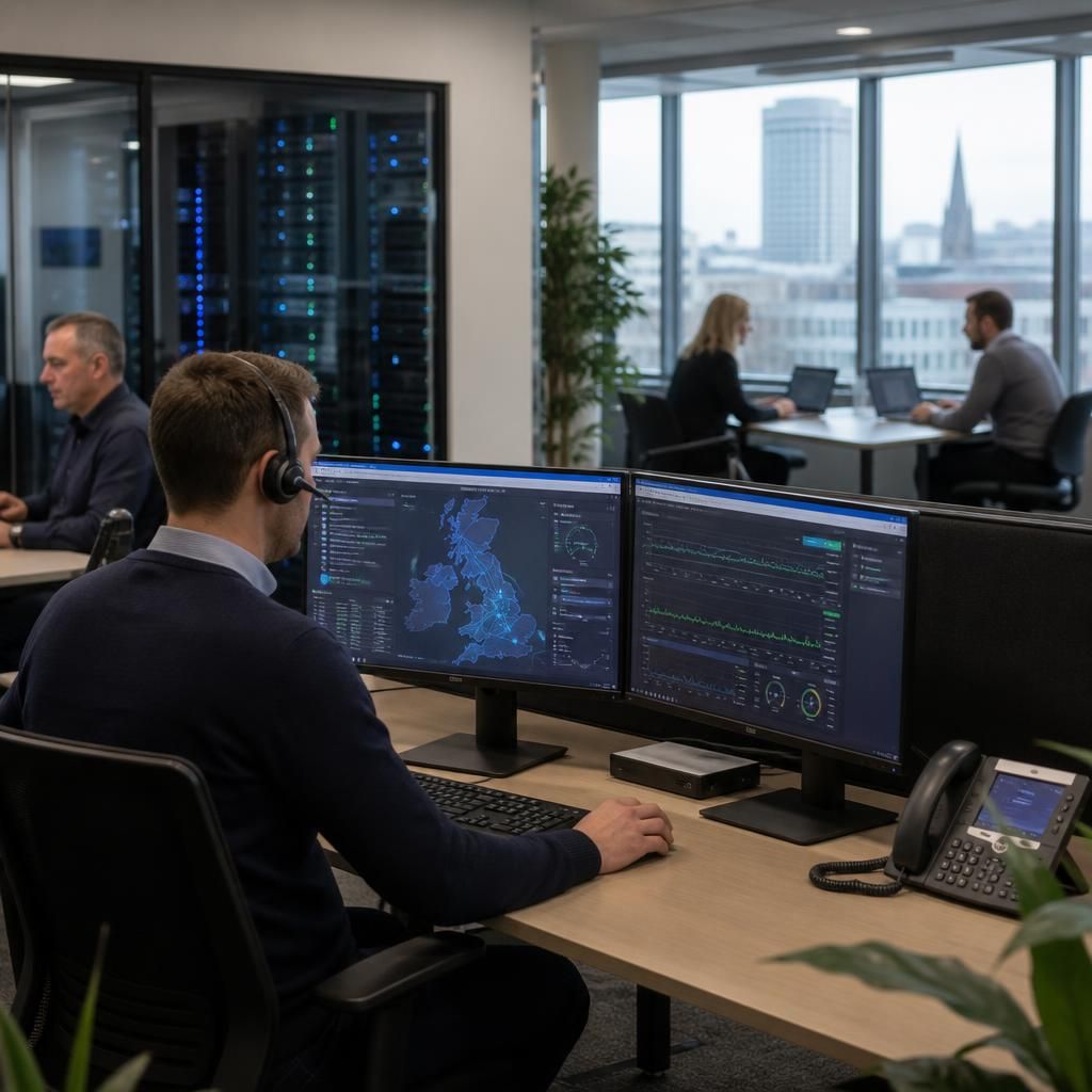 Staff working across several business locations
