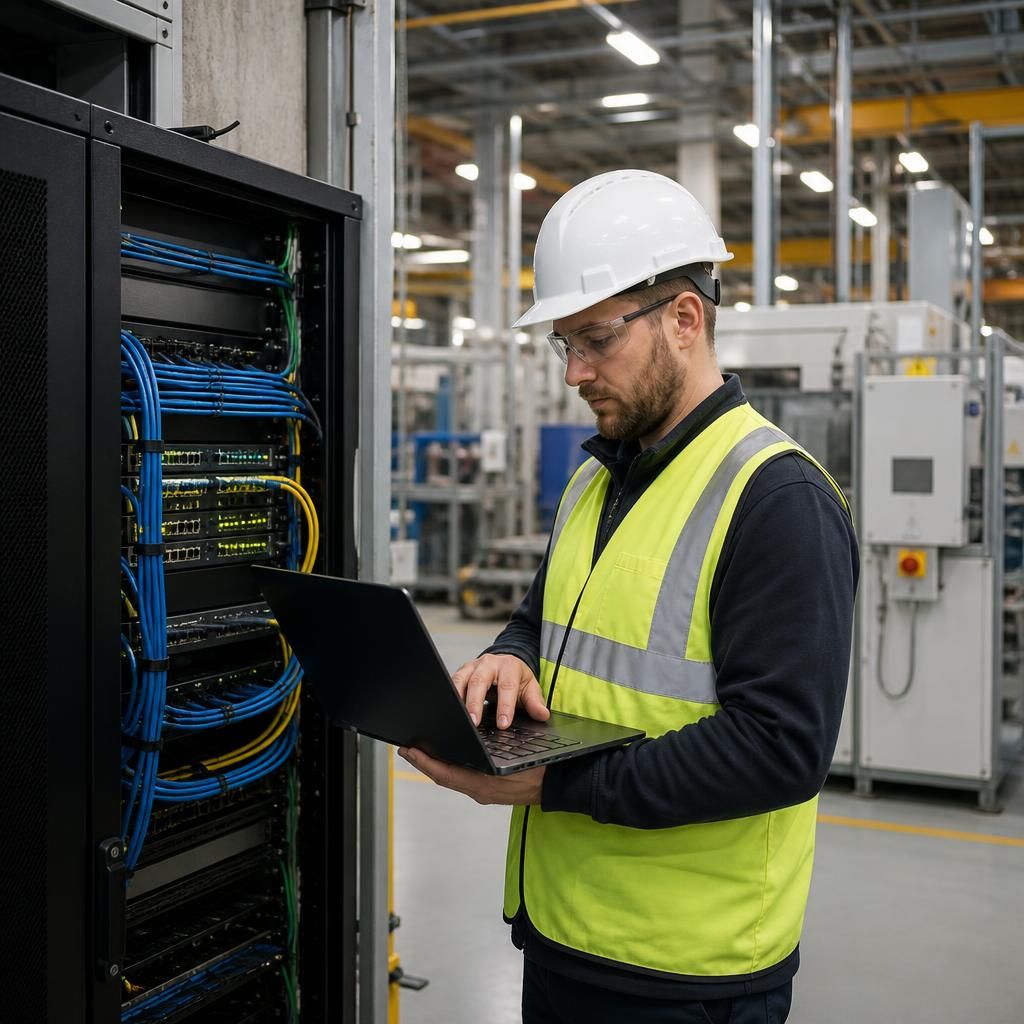Network infrastructure supporting a manufacturing workplace