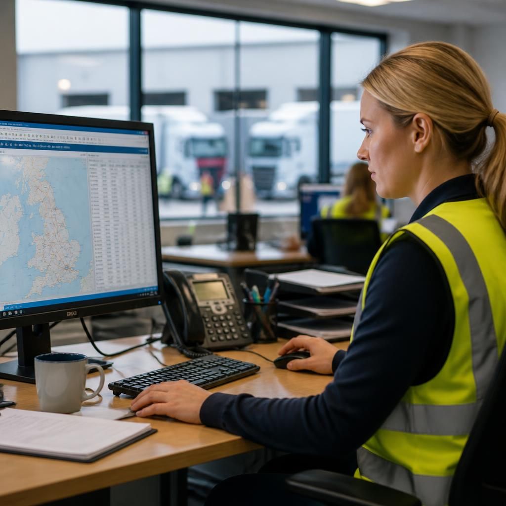 Technology workspace used by a logistics organisation
