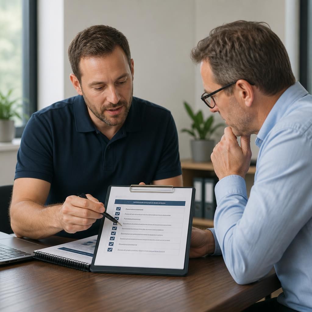 Managed IT support proposal showing onboarding tasks and recurring service costs