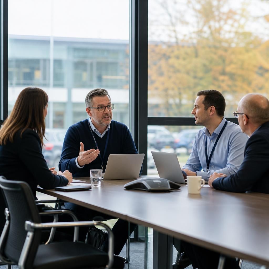 Business leaders discussing scalable IT support for a growing organisation