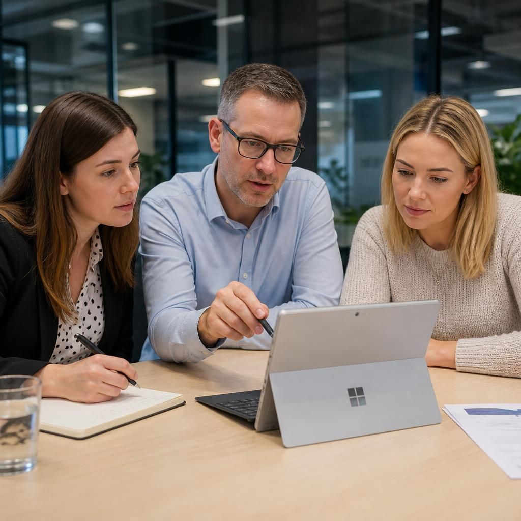 Professional services team reviewing Microsoft 365 access and document permissions