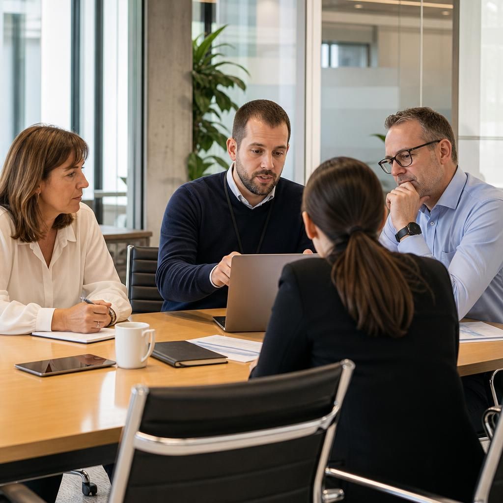 IT adviser reviewing secure access arrangements with a professional services team