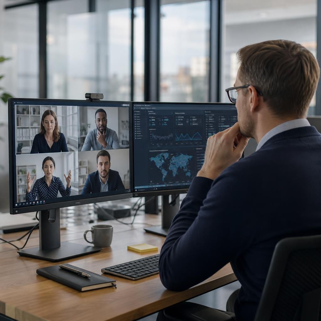 Staff working across multiple business locations with centrally managed cloud systems